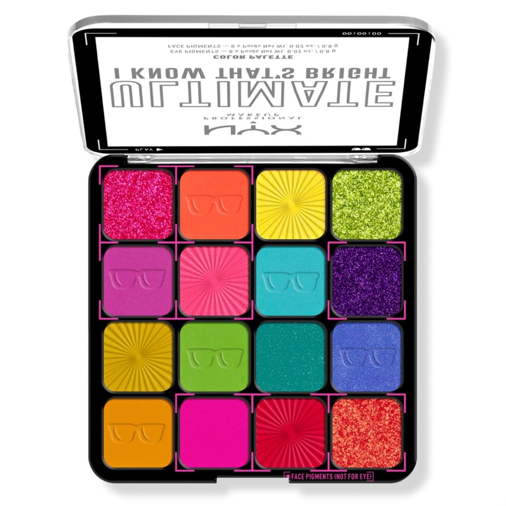 NYX Professional Makeup Ultimate Color Shadow Palette I Know That's Bright-NWT - Picture 3 of 11